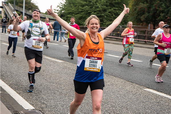Person running the Great North Run