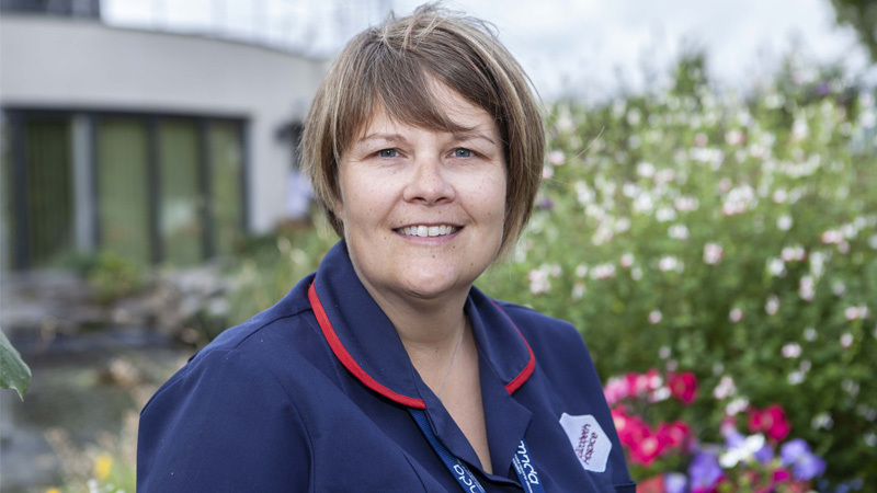 A nurse smiling