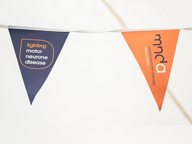 Motor Neurone Disease Association bunting 