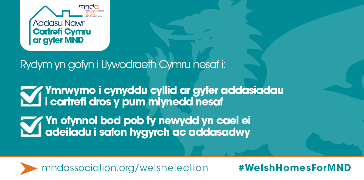 Welsh Homes for MND campaign asks Welsh version