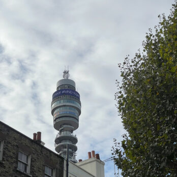 image of BT Tower with MNDA Flag