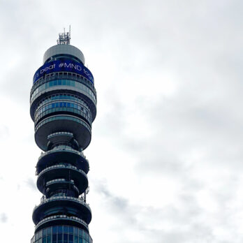 image of BT Tower with MNDA Flag