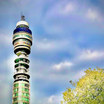 image of BT Tower with MNDA Flag