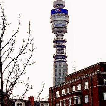 image of BT Tower with MNDA Flag