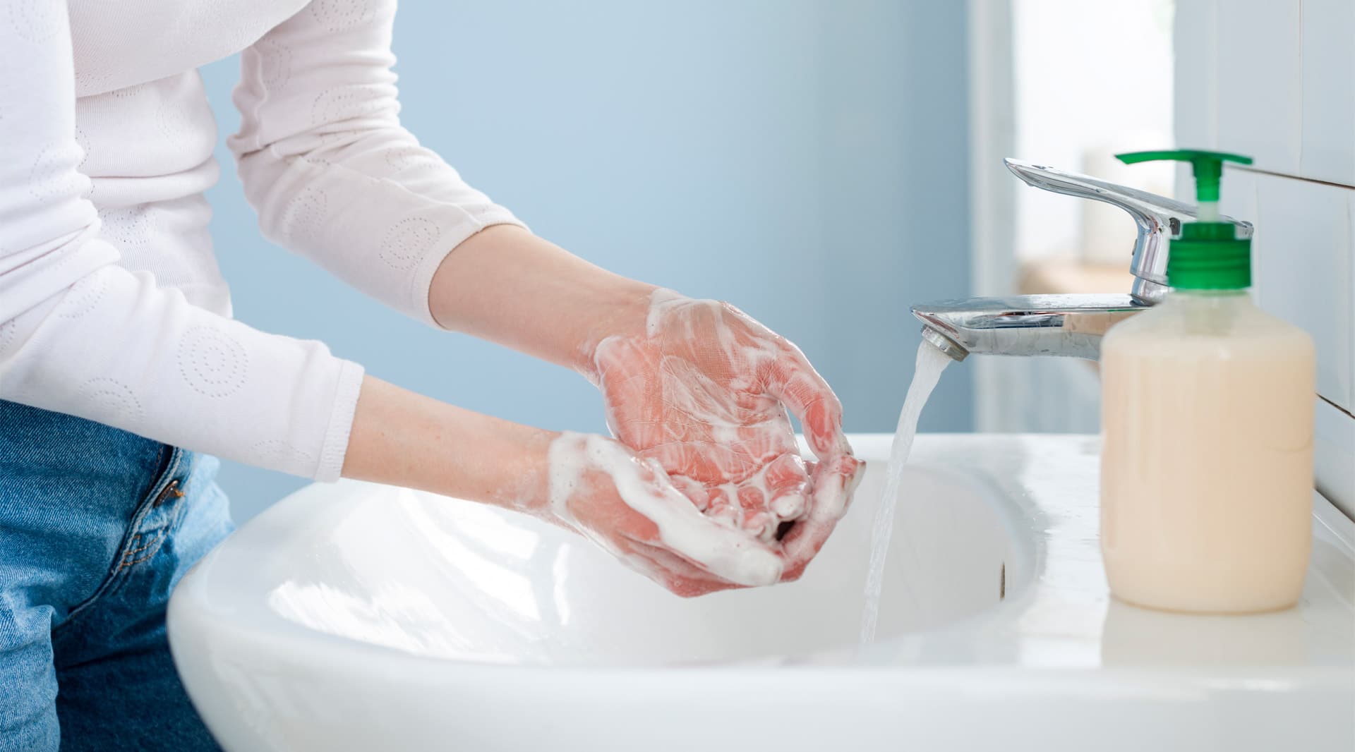 Coronavirus - person washing hands