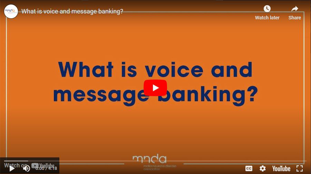 What is voice and message banking animation