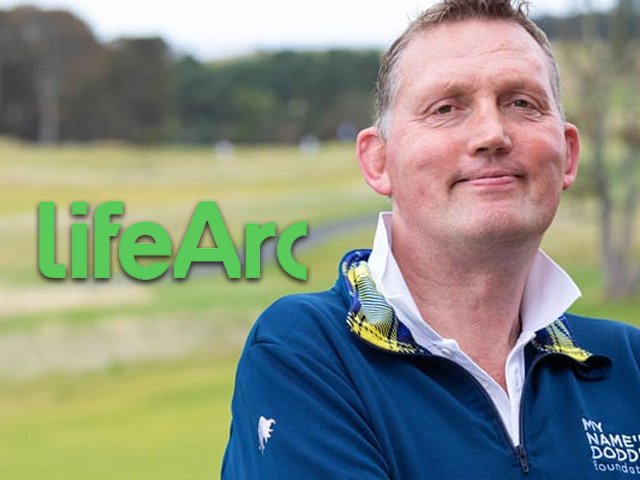 photo of Doddie Weir and the lifeArc logo