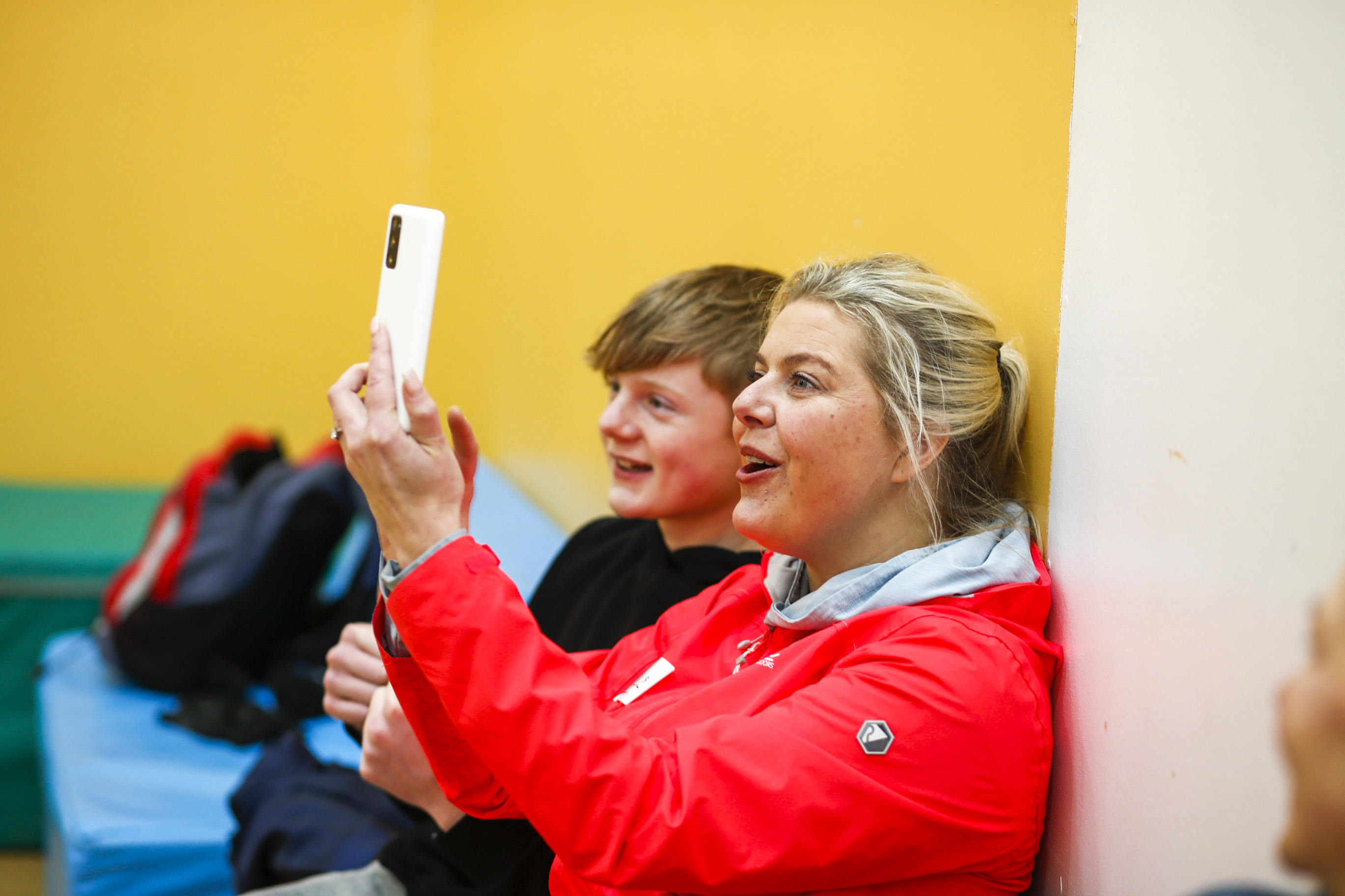 A person taking a photo at the memory making day