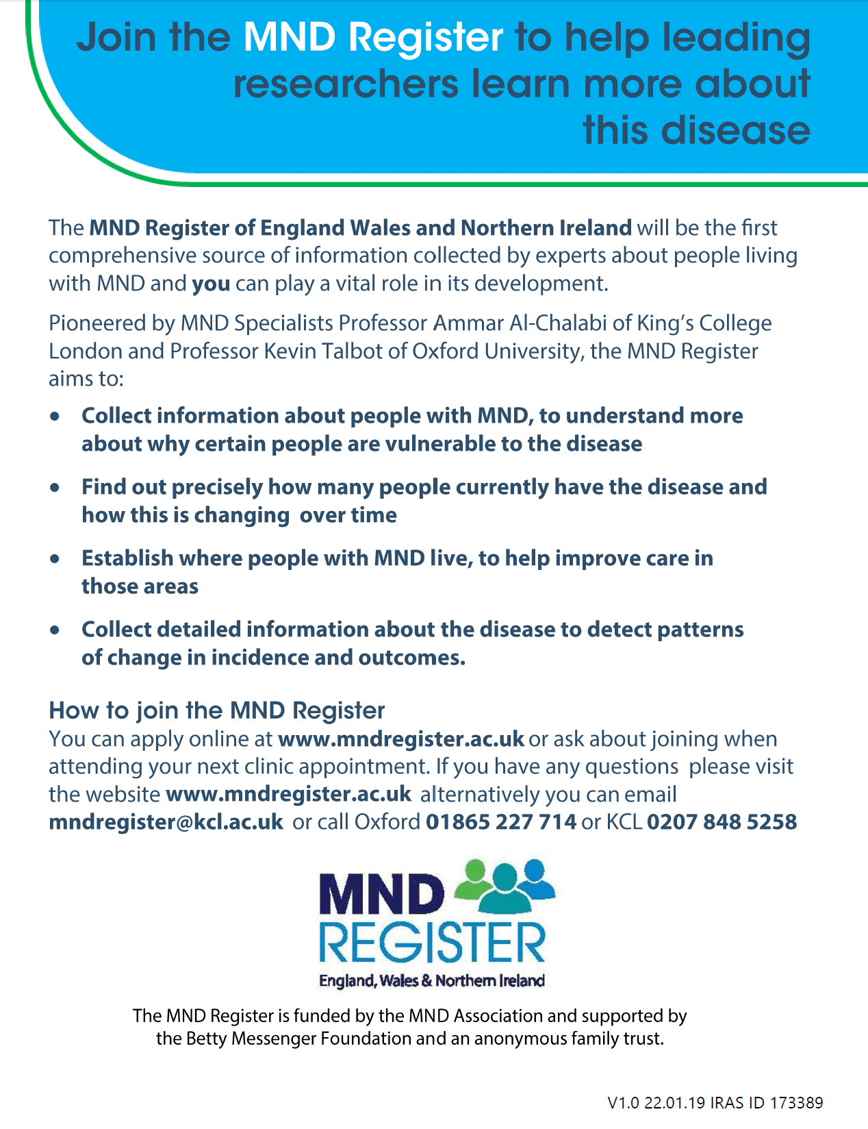 MND Register poster