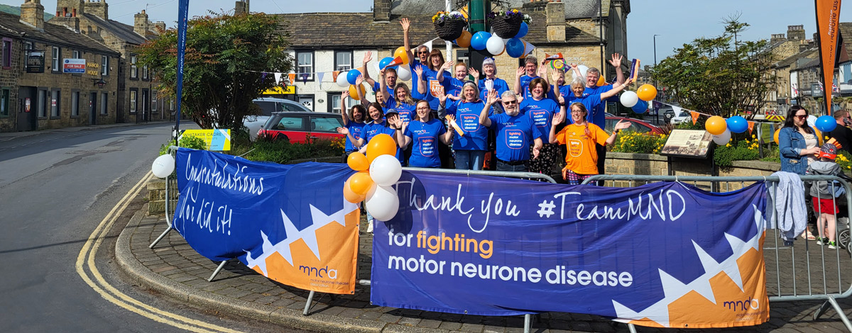 Team MND Cheer squad at Leeds Marathon