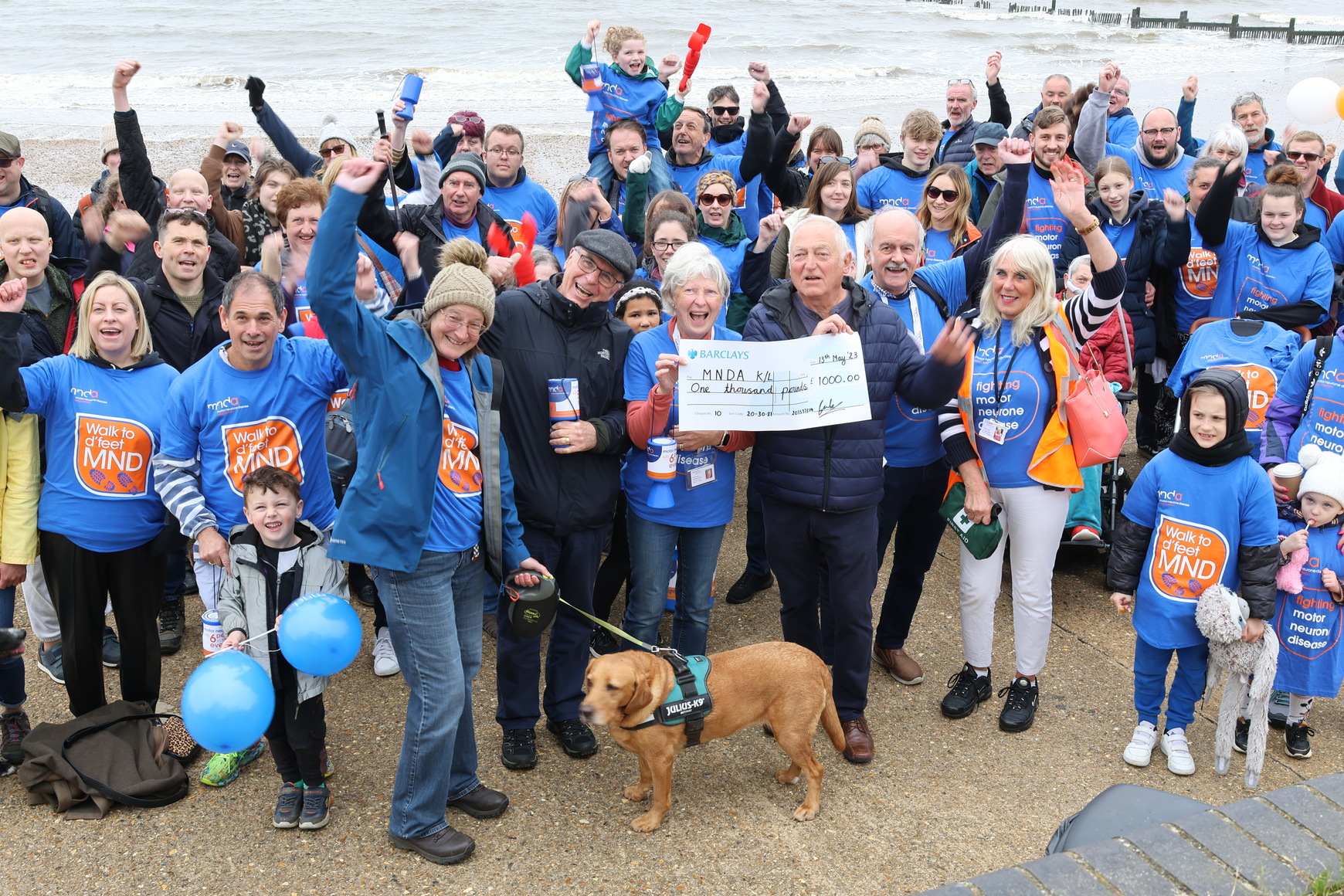 Photograph of the Kings Lynn Support Group on their annual Walk to d'Feet MND