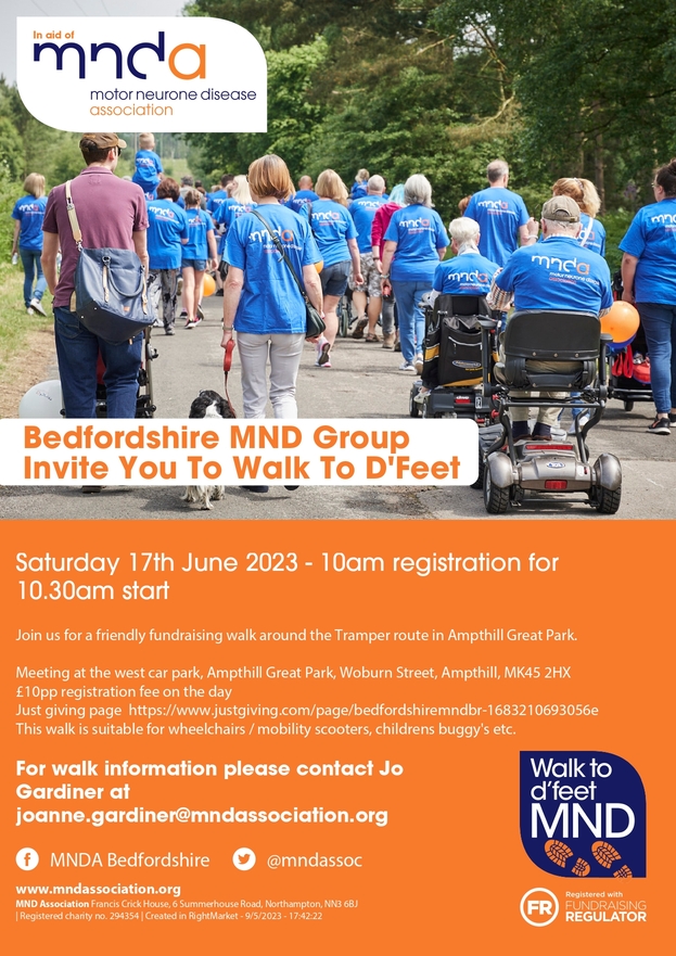 Poster explaining details of Walk to d'Feet event