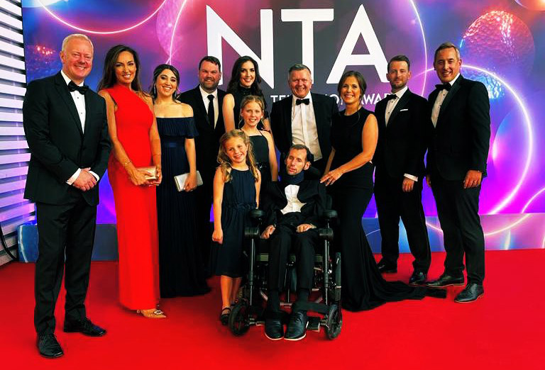 Rob Burrow and family at NTAs 2023