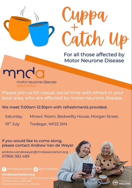 Cuppa and Catch Up, Bedwellty House, 11.00 am, 19th July