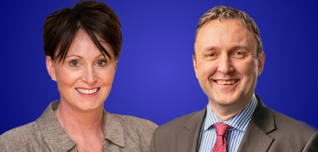 Tanya Curry and Richard Evans - head shots for podcast episode