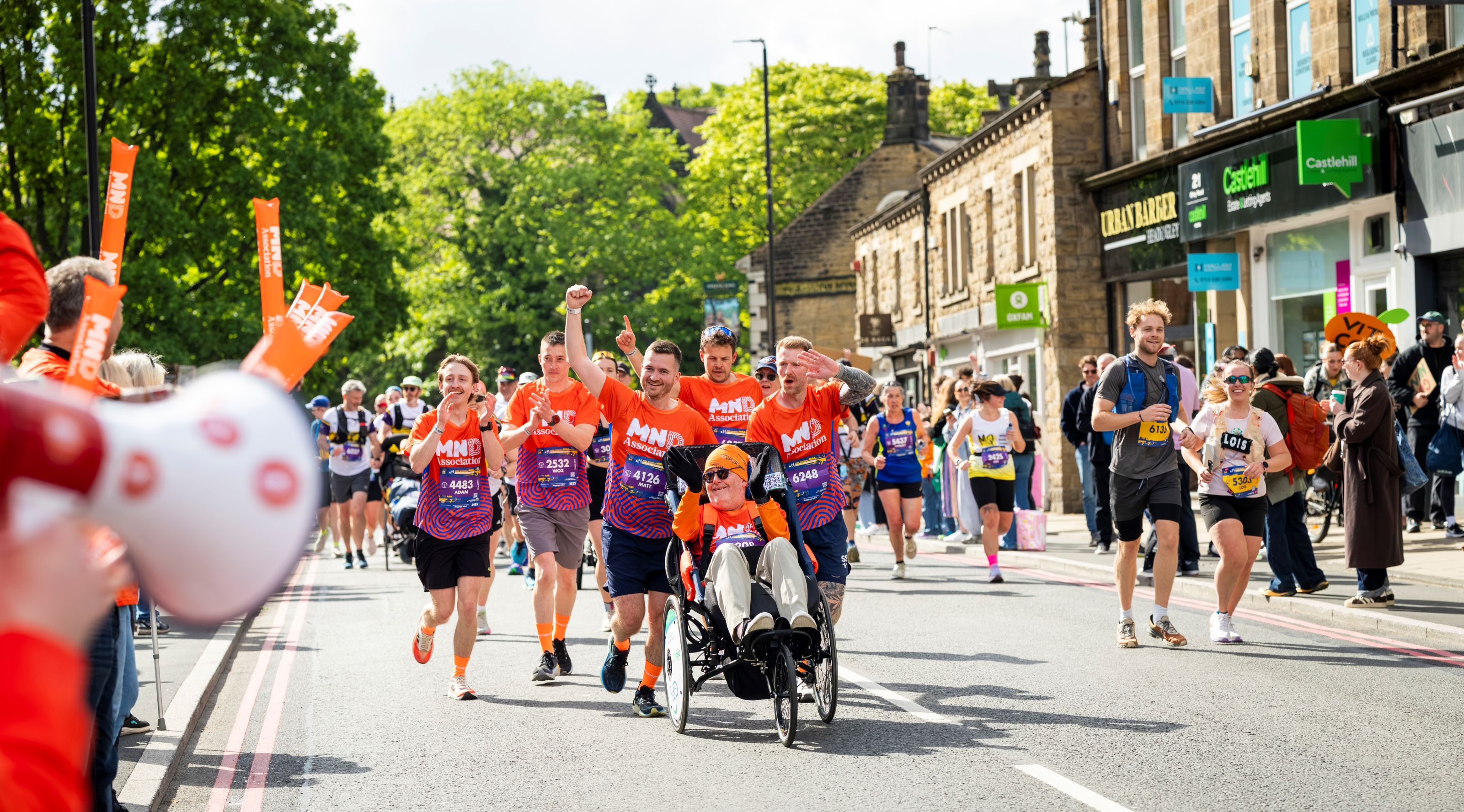 Andrew and team Clan Gough at the Rob Burrow Leeds Marathon 2026
