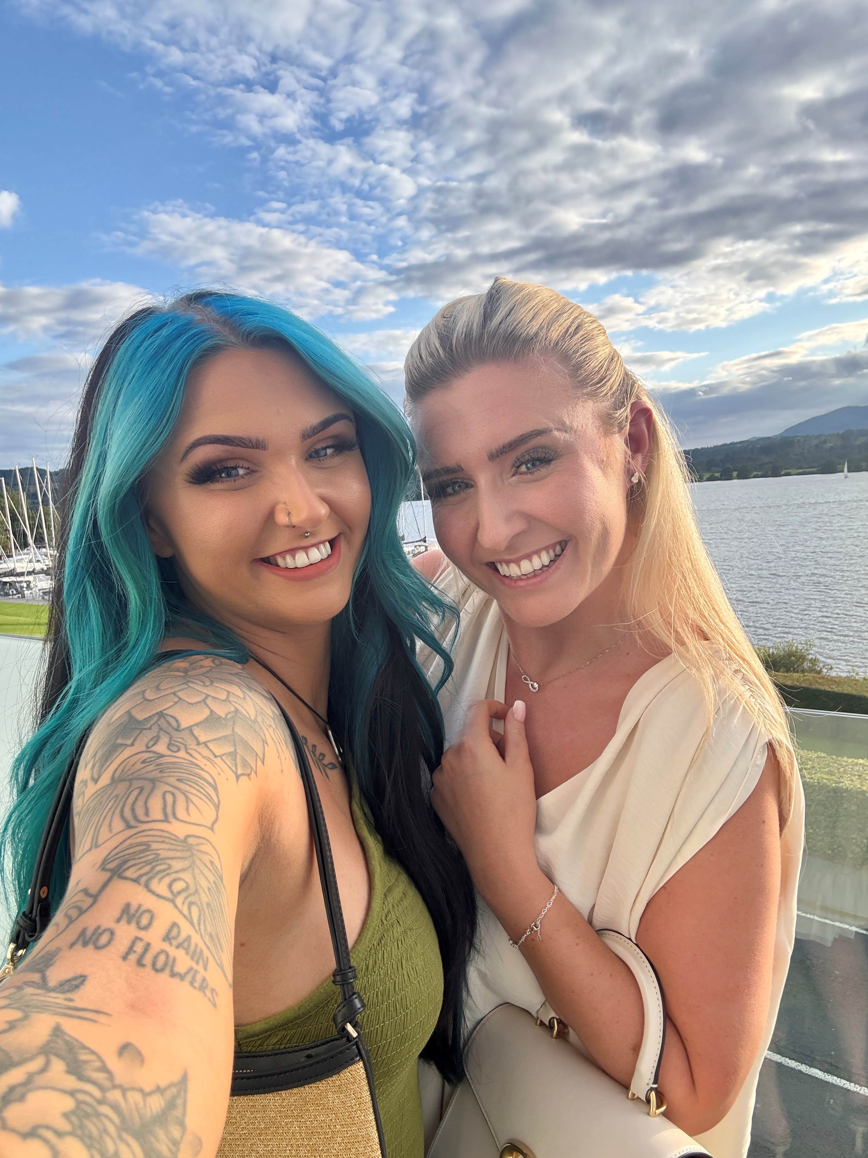 Courtney and Frankie on holiday