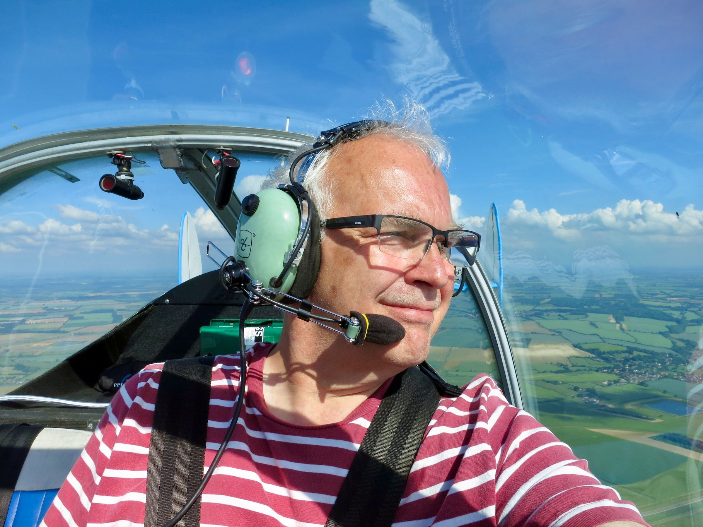 Mike flying his plane