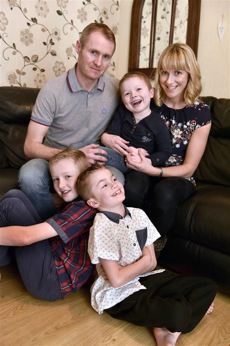 Family portrait with people affected by MND
