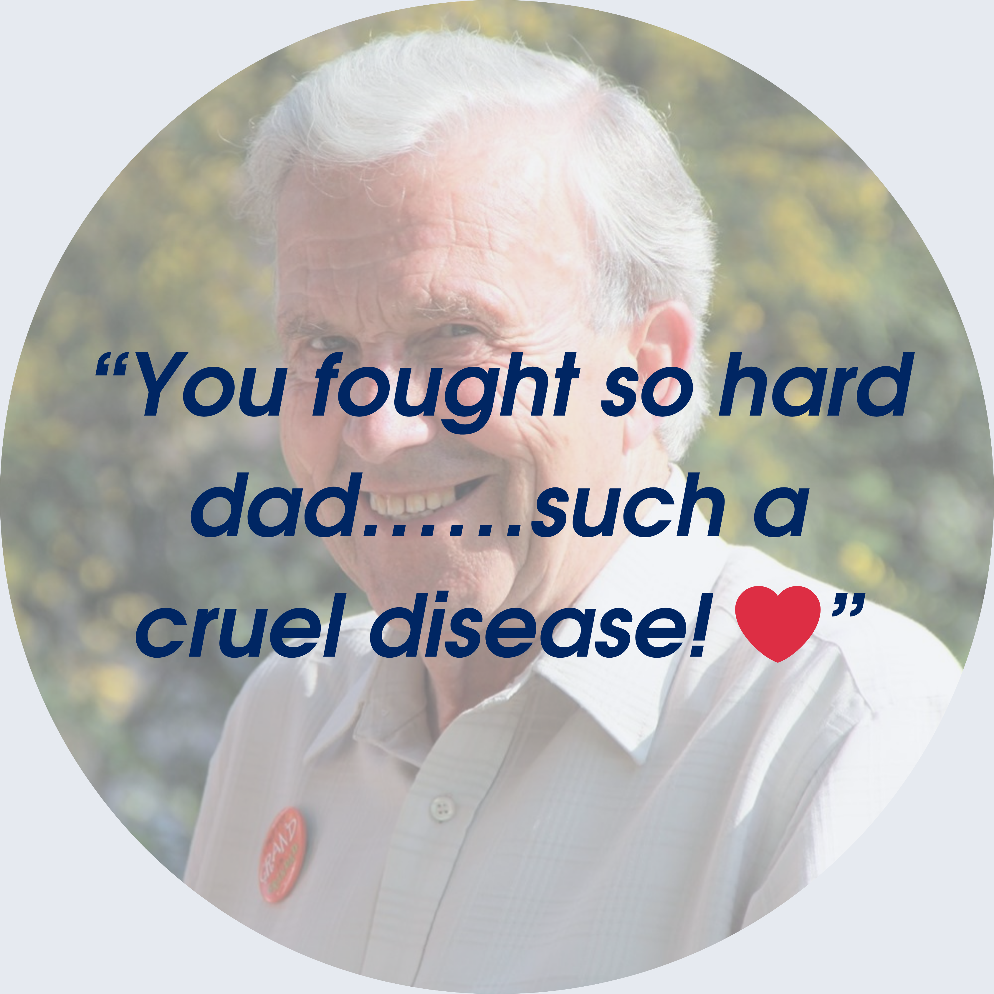 You fought so hard dad……such a cruel disease! 