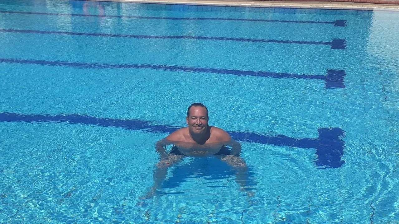 Mark O'Brian in training