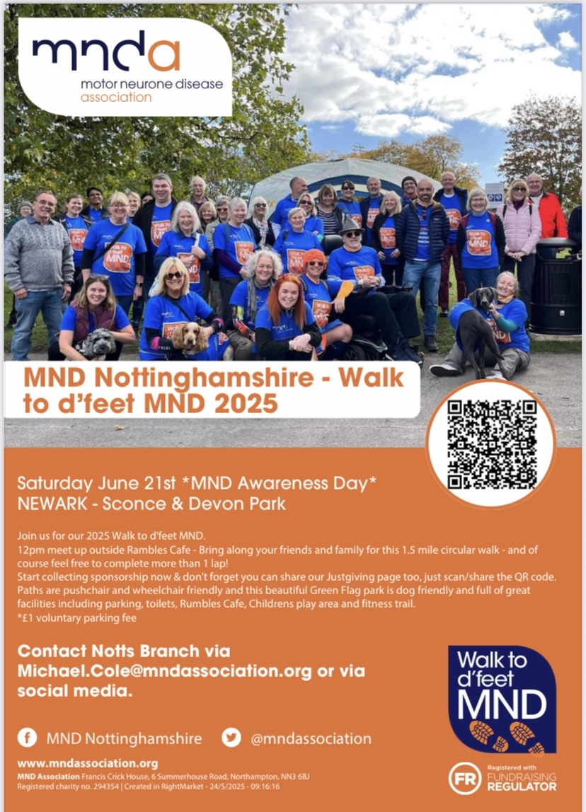 poster promoting Nottinghamshire Walk to Dfeet
