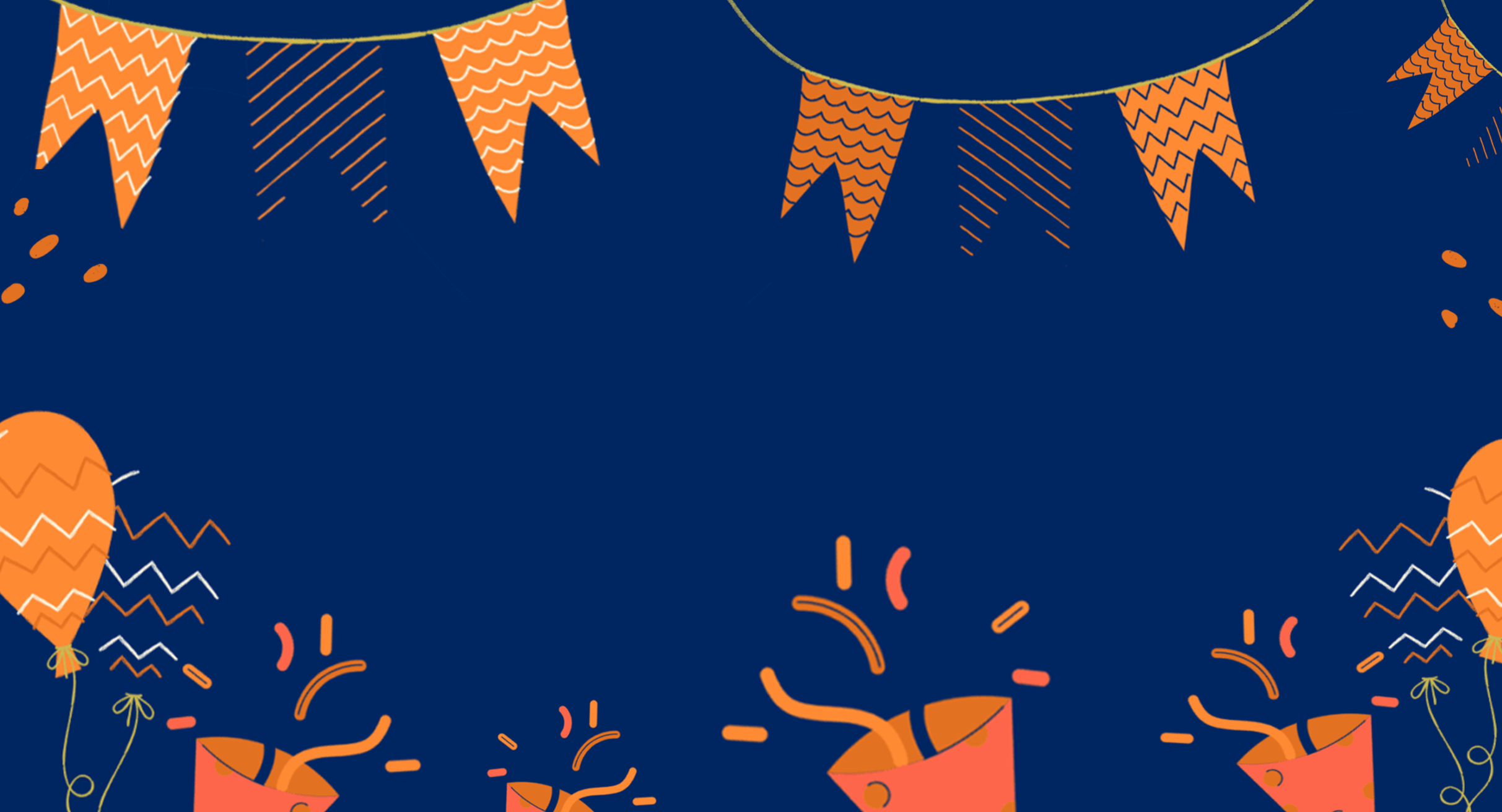 NCF 10 years bunting and balloons