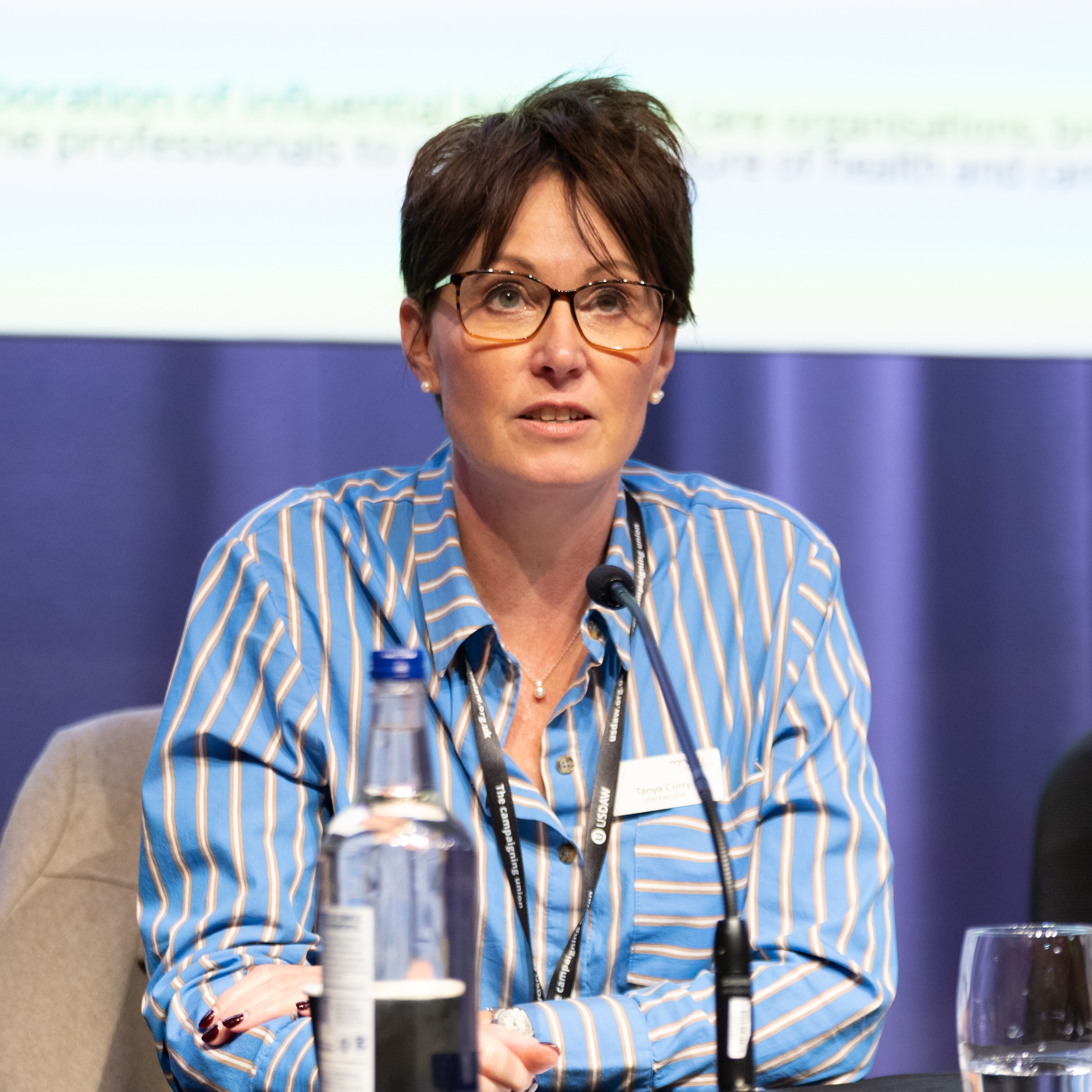 Tanya Curry speaking at the Labour Party Conference event