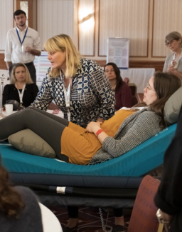 professional demonstrating posture technique