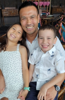 Eugene with his children 