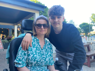 Kamila with her son Rodrigo