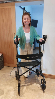 Kamila with her walker