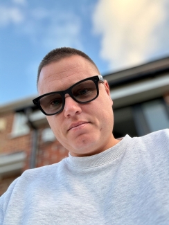 James with tech glasses