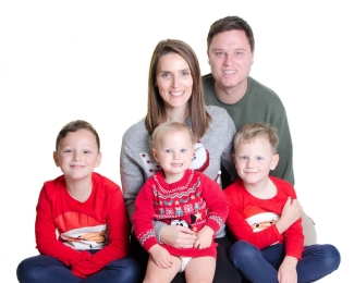 James, Carly and their three children