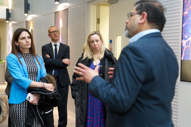 MPs attend the King's College London visit about MND research