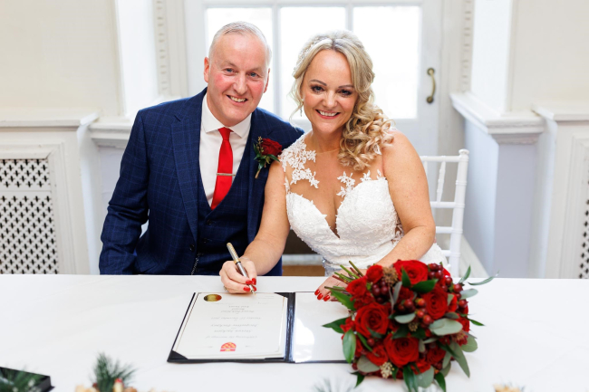 Jaki on her wedding day