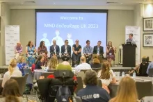 discussion panel on stage