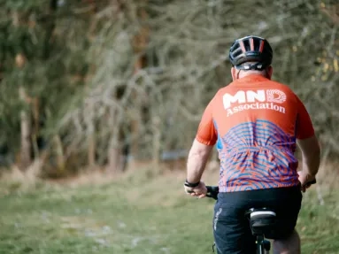 person riding a bike