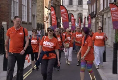 Group of volunteers walking in London 
