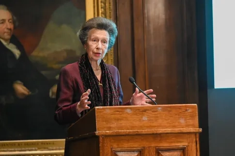 HRH The Princess Royal at a lectern