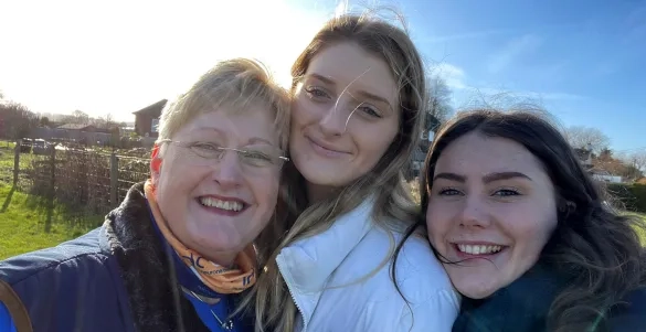 Debbie with her daughters