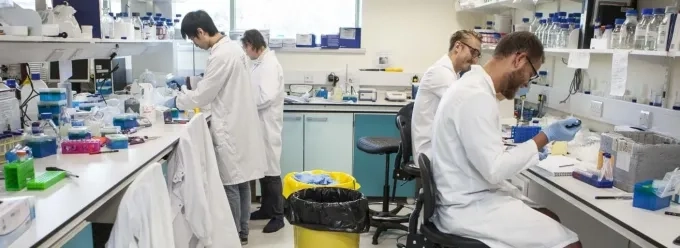 Scientists working in a lab