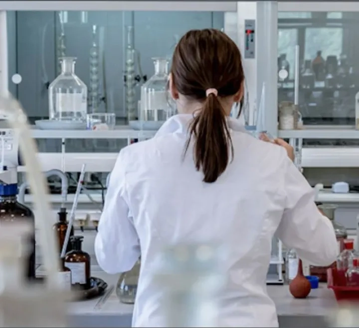 Researcher in lab