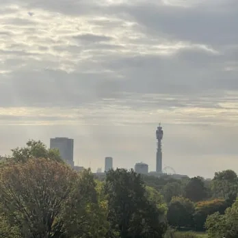 image of BT Tower with MNDA Flag