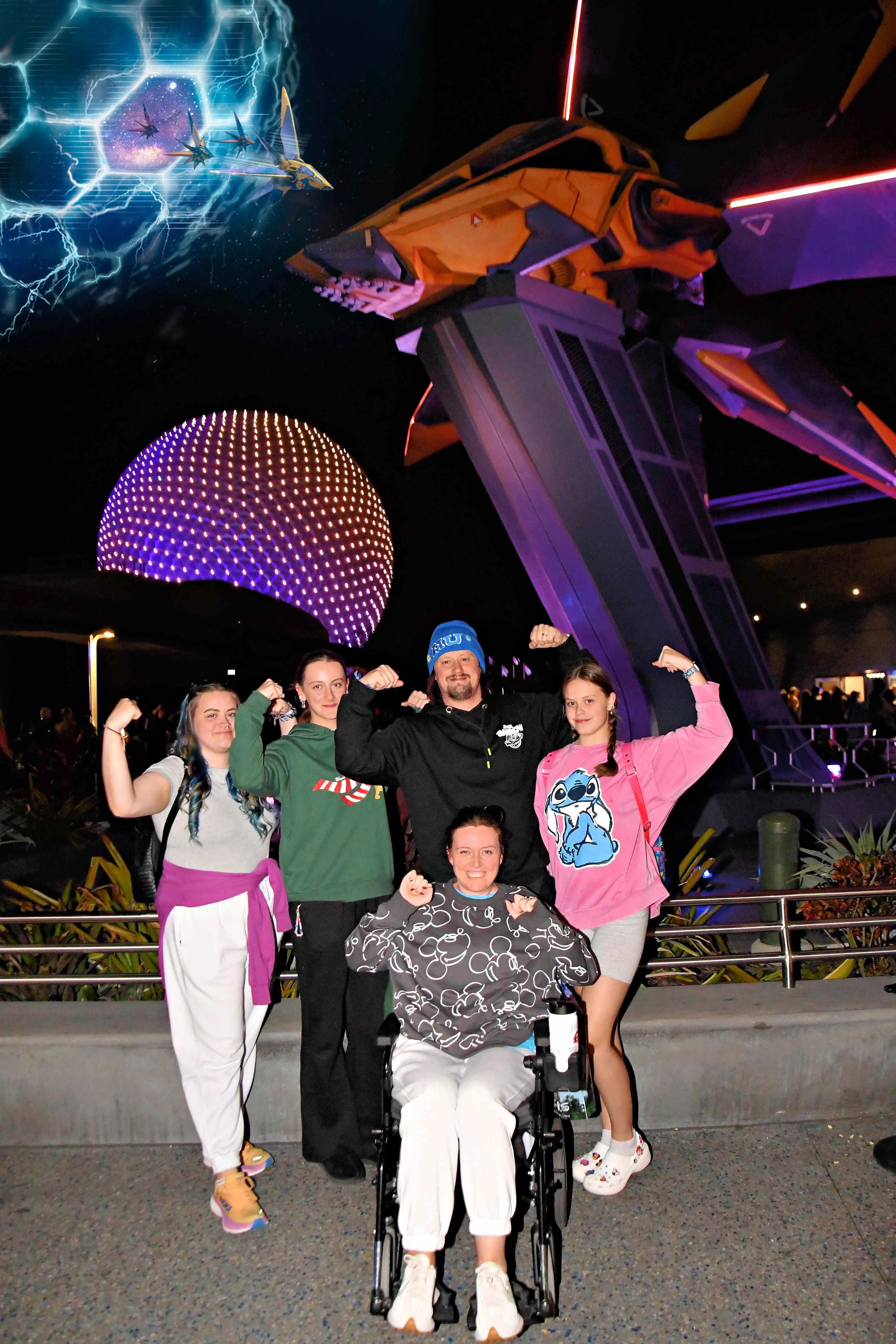 Martyn and Anna Barrow with their three daughters out