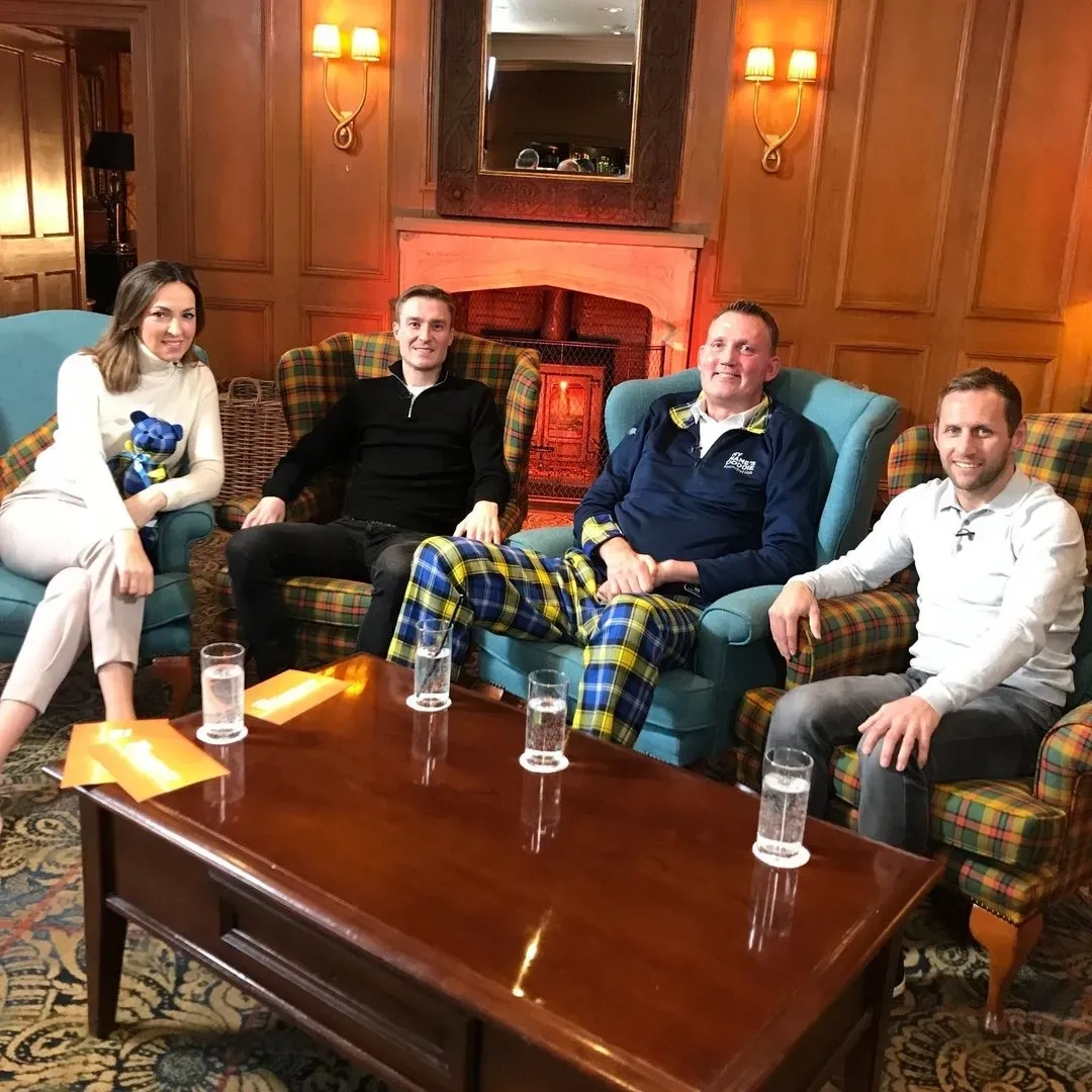 Rob with Sally Neugent, Stephen Darby and Doddie Weir